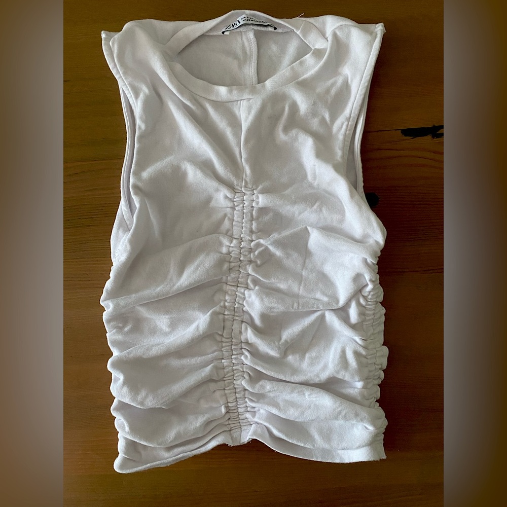 Zara ruched muscle tee